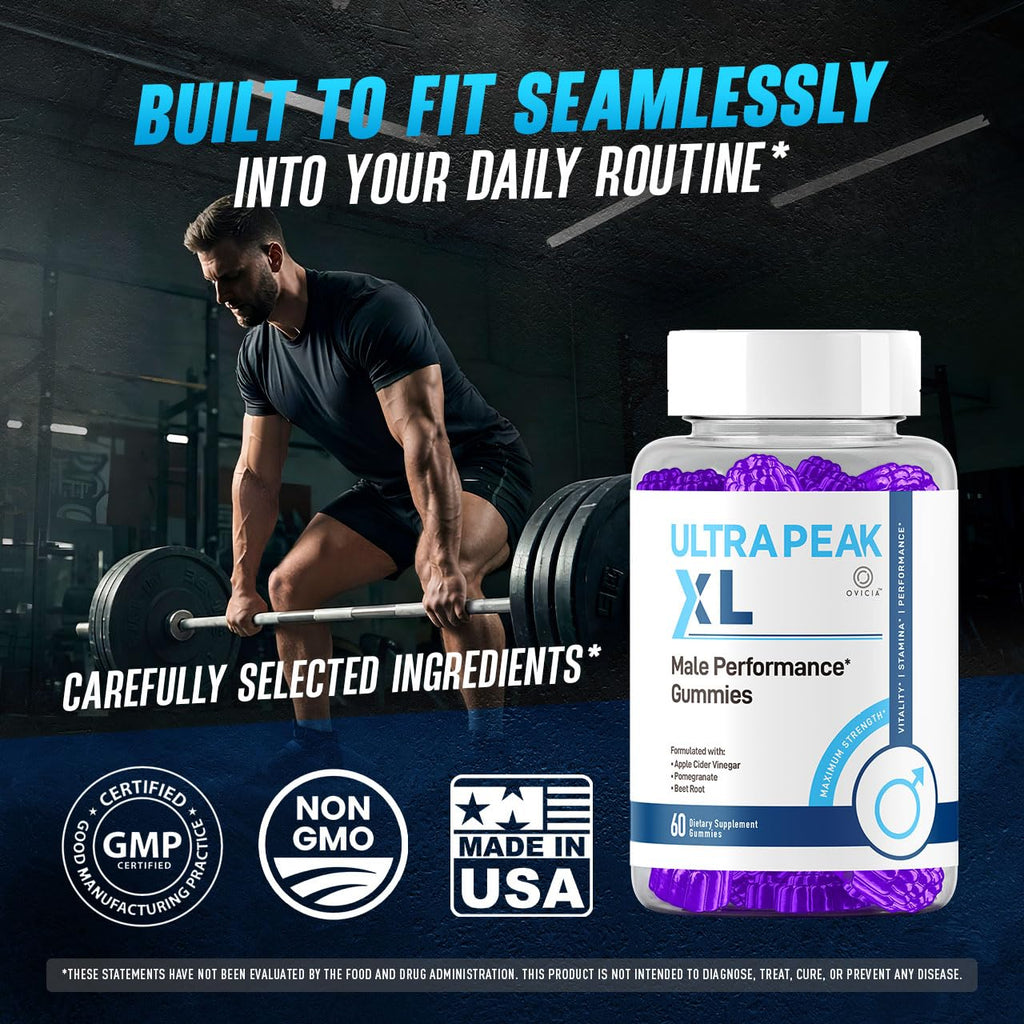 (2 Pack) Ultra Peak XL Gummies - Ultra Peak XL Advanced Formula Gummys Support Maximum Strength, Daily Premium All Natural Vitamins for Overall Health & Wellness Reviews, 120 Gummies for 2 Months