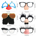 Ocean Line Funny Disguise Glasses, 6 Pairs for Halloween Photo Booth Props