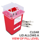 Alcedo Sharps Container 1 Quart (3-Pack) for Home Use & Travel Disposal