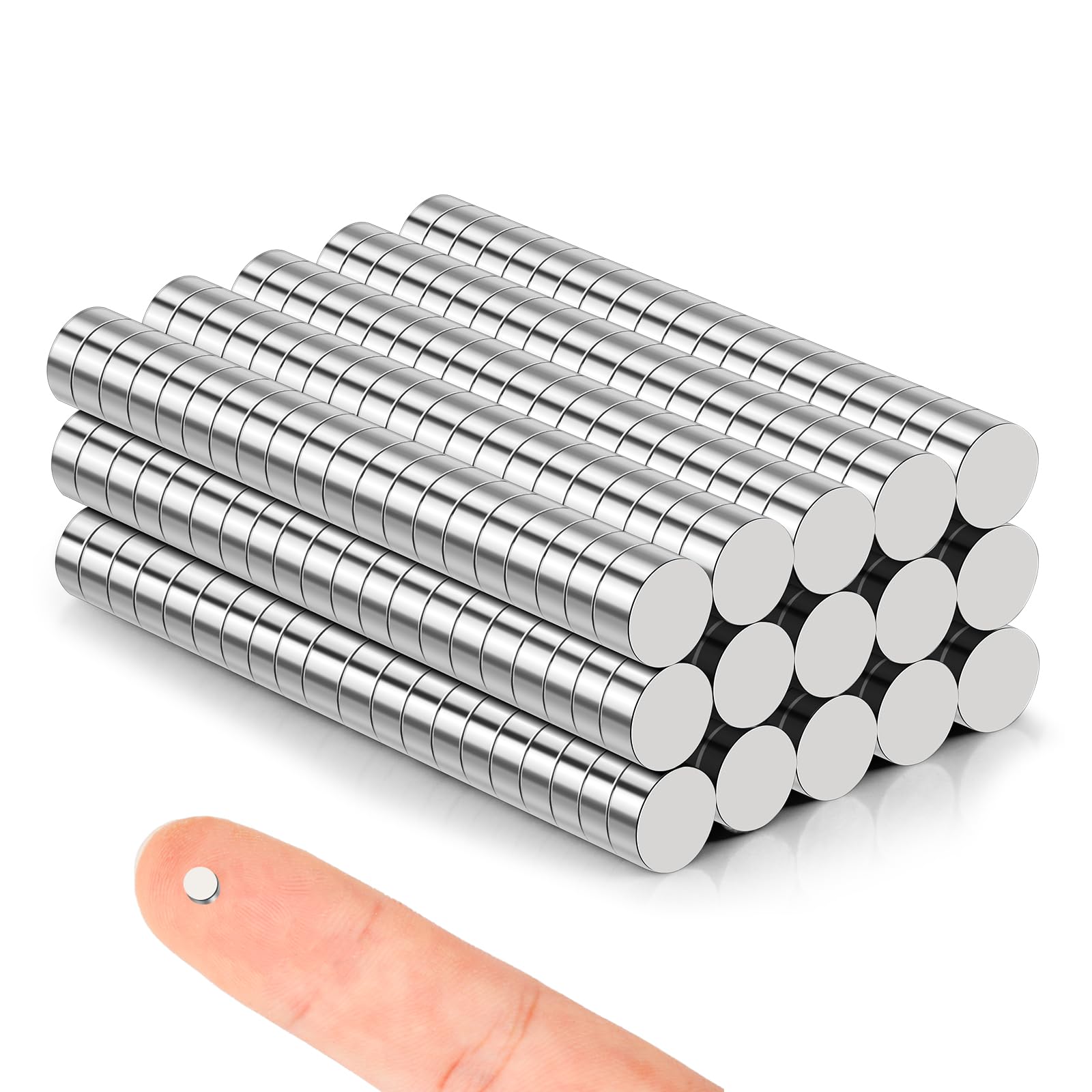 BEST CHOICE MAGNETS 300 Pack Small Magnets, 4x2mm Refrigerator Magnets