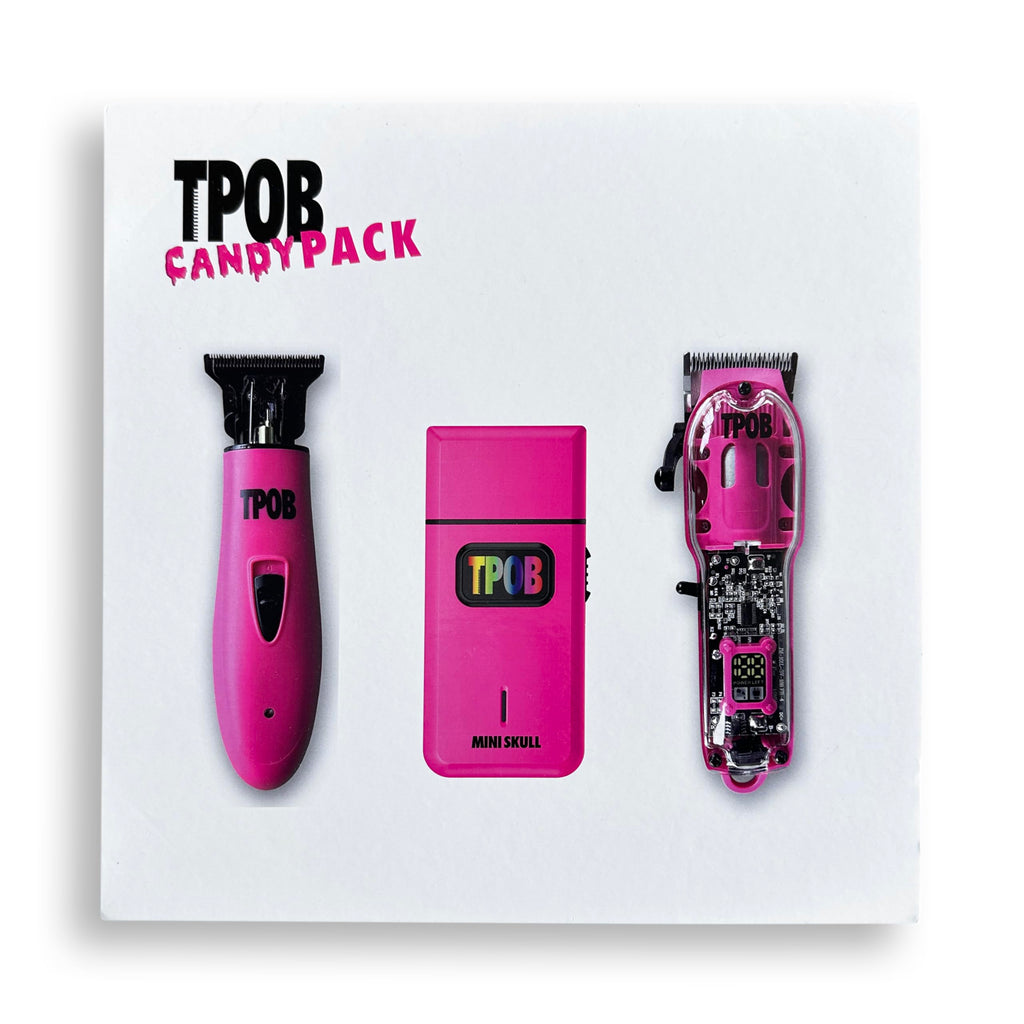 TPOB Slime 2 Barber Hair Clippers Trimmer Shaver Set for Men with Matte Green Case and X Fade Blade (Pink)