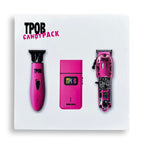 TPOB Slime 2 Barber Hair Clippers Trimmer Shaver Set for Men with Matte Green Case and X Fade Blade (Pink)