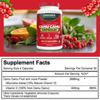 Greens+ SuperFruit Supplement, Amazon Camu Berry with Vitamins & Minerals, High ORAC Antioxidants, 400mg Natural Vitamin C, 120 Veggie Capsules