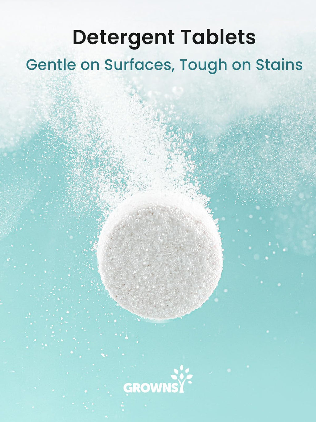 GROWNSY Detergent Tablets for Bottle Washer 130 Count, Safe & Deep Cleaning