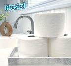 Amazon Brand - Presto! 2-Ply Ultra-Soft Toilet Paper, 6 Family Mega Rolls = 30 regular rolls, 1878 Count (6 roll of 313 sheets), Unscented, White
