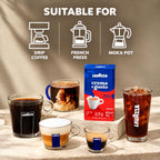 Lavazza Crema e Gusto Ground Coffee, Medium Roast, Arabica and Robusta Blend, 8.8 oz Brick (Pack of 4)