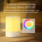 Nanit Sound and Light Smart Baby Night Light and Sound Machine | Audio Monitor | Cry Detection Alert Feature | OK to Wake Alarm Clock for Kids | Temp & Humidity Tracking | Rechargeable Battery | WiFi