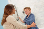 Moen Home Care Bathroom Safety Designer24 Inch Handicap Grab Bar for Bathtub and Shower with Curled Grip, Elderly Assistance Product, Brushed Nickel, LR8724D3GBN
