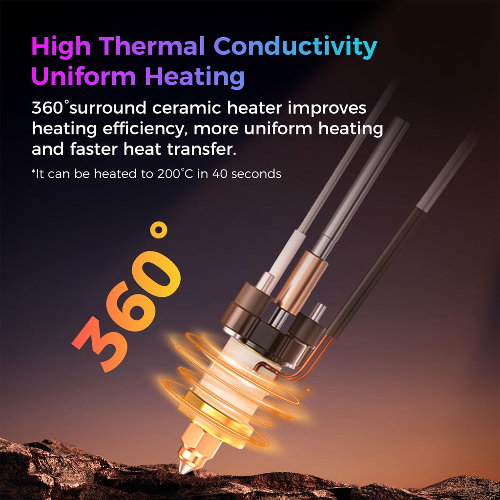 Creality Official K2 SE Ceramic Heating Block Hotend Kit, 300°C High Temperature Resistant and 600mm/s High-Speed Printing Hotend kit, Unicorn Quick Swap Nozzle Kit for Creality K2 SE 3D Printers