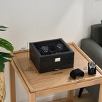 ProCase Watch Case, 8 Slot Mens Watch Box with Drawer -Black