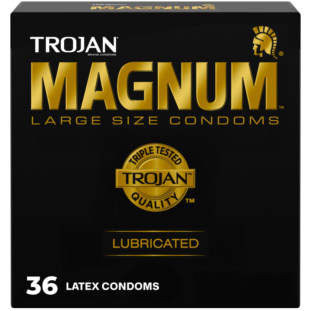 TROJAN Magnum Lubricated Large Condoms, 36 Count Pack