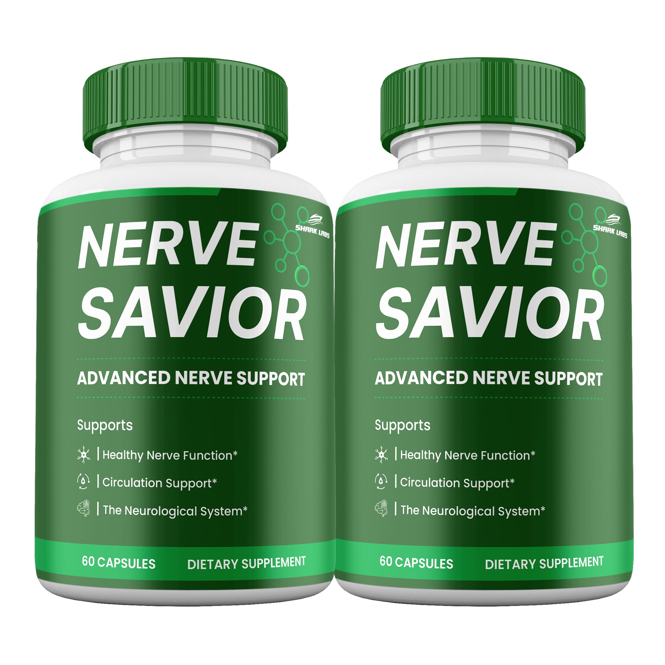 (2 Pack) Nerve Savior Cognitive Capsules, NerveSavior Supplement Pills, Maximum Strength, All Natural Formula