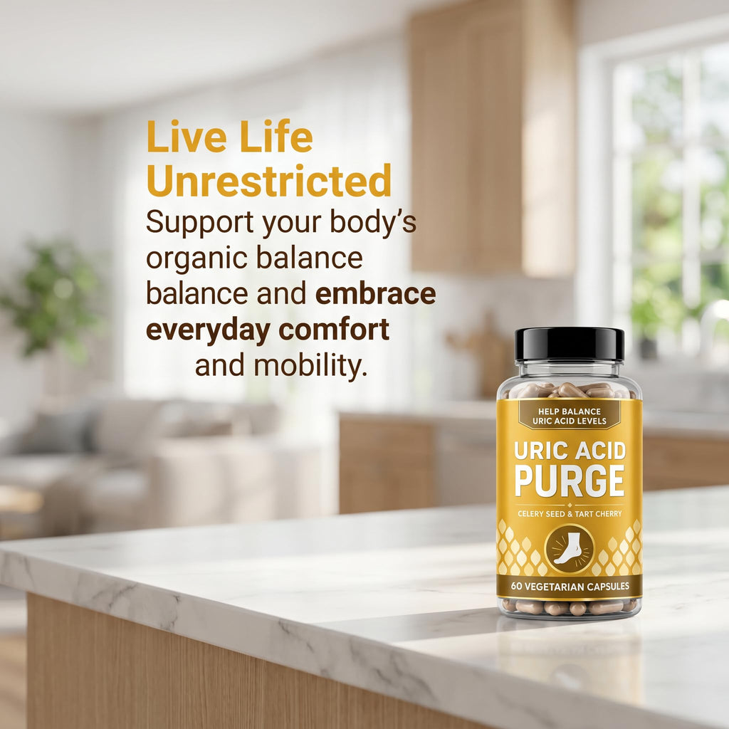MAVETTO Purge Uric Acid Flush,with Tart Cherry & Chanca Piedra, Celery Seed, Uric Acid Support for Mobility, Blend of Five Ingredients Chosen, Antioxidant Support, 60 Vegetarian Capsules