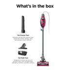 Shark Rocket Pet Plus Corded Stick Vacuum, Lightweight, Bordeaux, HV322