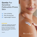 BellamiLuxx Folliculitis Acne Lotion for Body: Helps Reduce Itch, Redness, Body Acne, Bumps & Uneven Texture with Salicylic & Glycolic Acid + Botanicals - Gentle Care for Folliculitis-Prone Skin