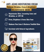 Anti-Aging Face Moisturizer for Face, Face Moisturizer with SPF, Collagen, Retinol, Hyaluronic Acid Cream, Age-Defying, Lift & Firm Cream, Sunscreen for Face, Lotion, Great for Dry, Aging Skin 1.7oz