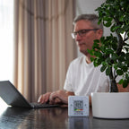 SAF Aranet4 Home: Smart Indoor Air Quality Monitor - CO2, Temperature, Humidity, Portable & Battery-Powered, E-Ink Screen, Free App Integration