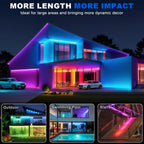 YILINM LED neon Lights,50FT RGB Neon Rope Lights,with Remote Control/APP Control,Music Sync,Timer Function,IP67 Waterproof Flexible Neon Strip Lights,for Bedroom Gaming Outdoors Decor