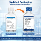 CryoKing 0.9% Normal Saline Solution, 0.1μm Filtration Sterilized Sodium Chloride Solution, Ready-to-Use Buffer for Lab Research Only, 500ml/Bottle, 2 Bottles/Case (1000ml Total)