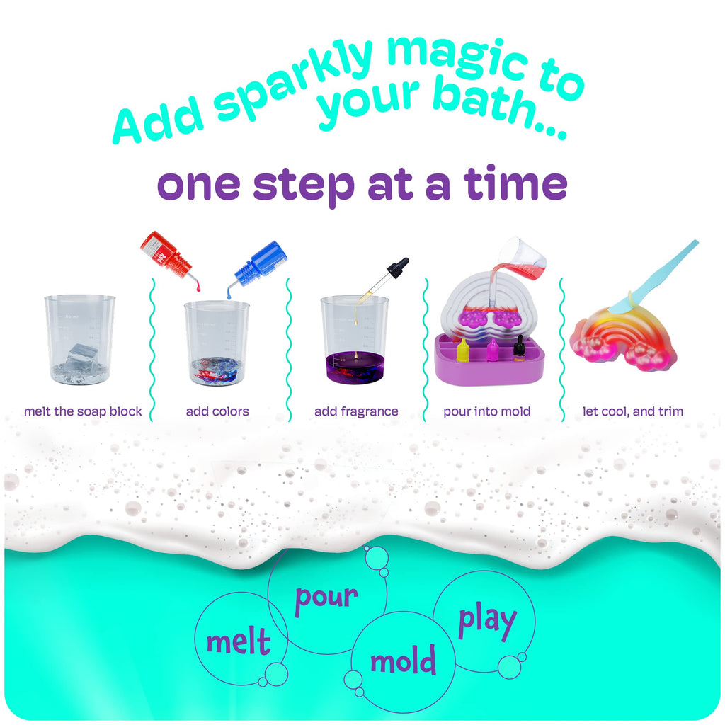 Dan&Darci Unicorn Soap Making Kit - Girls Crafts DIY Project Age 6+ Year Old Kids - Unicorn Girl Gifts - Science STEM Activity Teenage Gift - Make Your Own Soap Kits - Craft Toys Ages 6 7 8 9 10 11 12