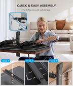 Universal Table Top TV Stand Base Replacement for Most 24 to 86 Inch LCD LED TVs, 7 Height Adjustable TV Legs with Cable Management Hold up to 68kg, Max VESA 800x600mm, Black AX10TB01
