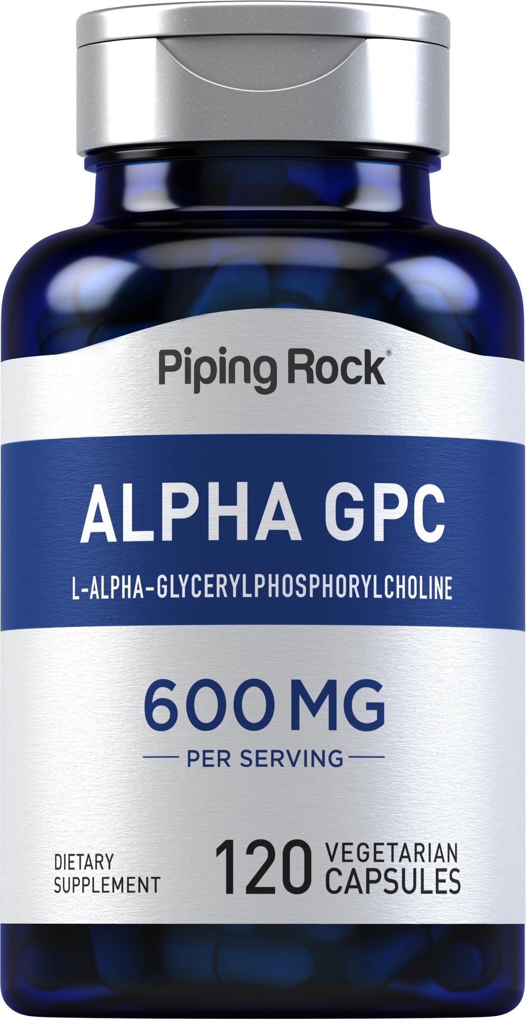 Piping Rock Alpha GPC 600 mg | 120 Capsules