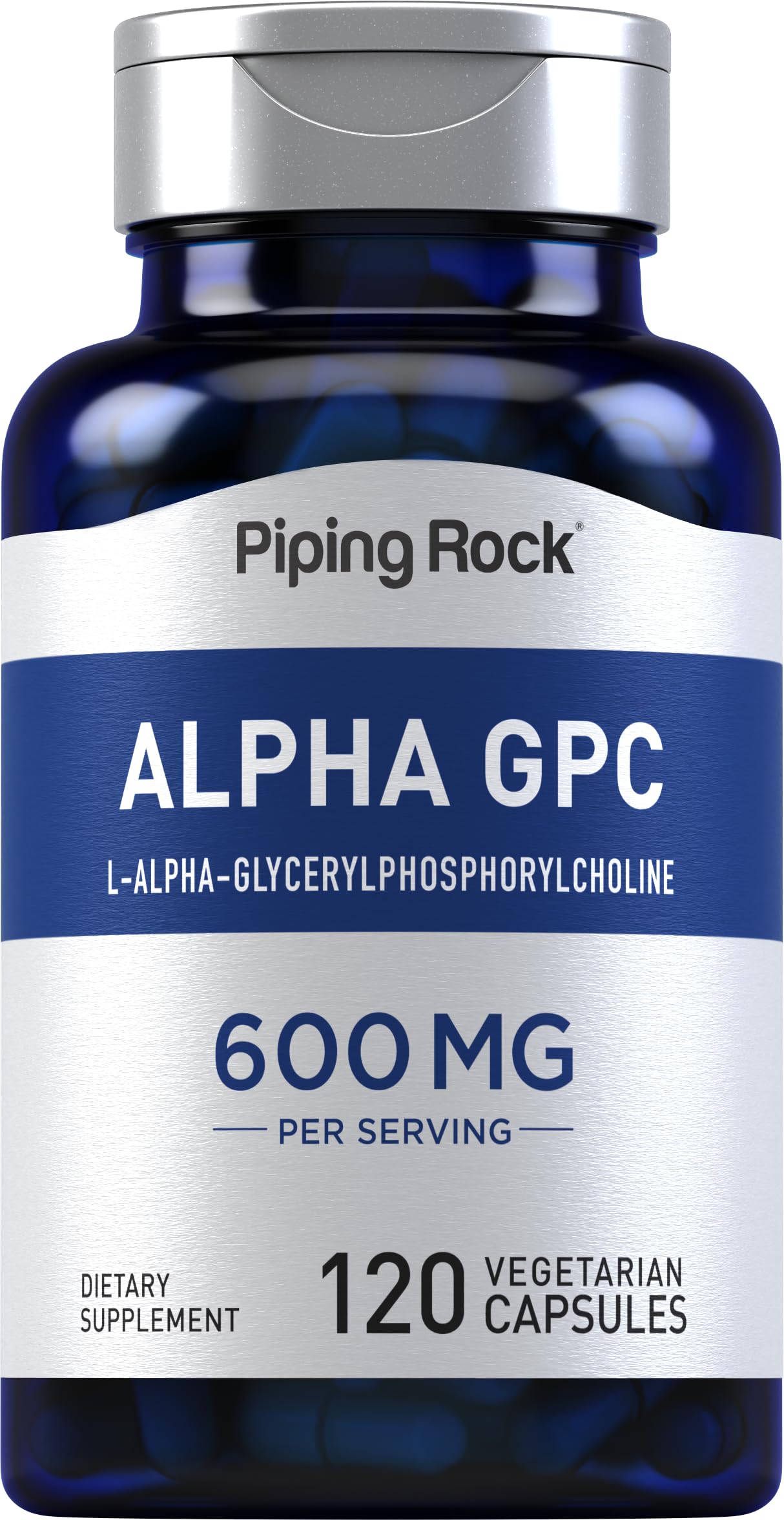 Piping Rock Alpha GPC 600 mg | 120 Capsules