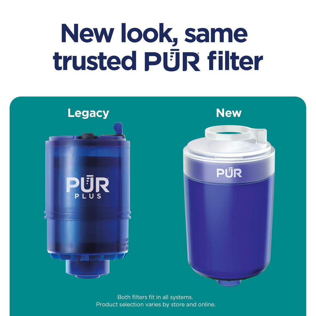 PUR PLUS Faucet Mount Replacement Water Filter 2-Pack, Genuine PUR Filter, 3-in-1 Powerful, Natural Mineral Filtration, Lead Removal, 6-Month Value, Blue (RF99992)