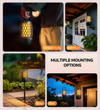 Outdoor Speakers with Lights, Gifts for Men Women, IPX5 Waterproof, 2 Pack