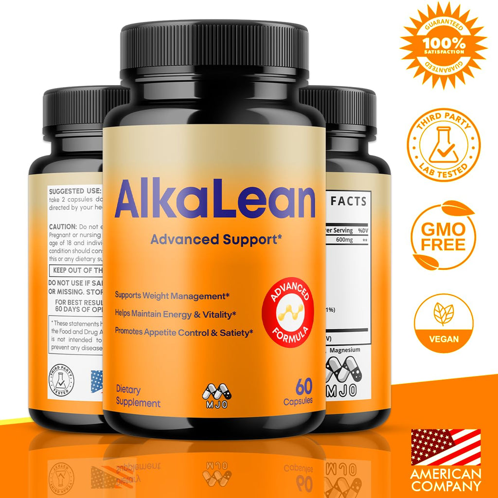 (3 Pack) Alkalean Capsules, Official Alkalean Pills with All Natural Ingredients, Advanced Weight and Wellness Supplement, Maximum Strength Healthy Lifestyle Vitamins for Women and Men (180 Capsules)