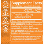 The Vitamin Shoppe L-Theanine 200MG - Calm Focus, Stress Support & Relaxation, Amino Acid from Green Tea (60 Capsules)