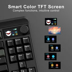 HITIME XVX Retro 75% Gaming Keyboard with TFT Smart Display&Knob, M87 Pro Bluetooth/2.4G/USB-C Wireless Mechanical Key Board