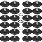 24Pack Rubber Coated Magnets, 30LBS Rubber Coated Neodymium Magnets with M5 Magnetic Assembly Base for Light Bar Mirror Camera Tool(1.69 Inch) ", since the Item received has an M5 thread.