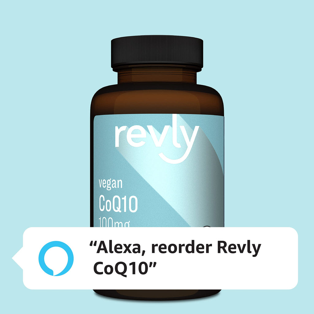 Amazon Brand - Revly Vegan CoQ10 100 mg - Normal Energy Production, Supports Cardiovascular Health, 2 Month Supply (60 Capsules) (Pack of 2)