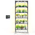 Bstrip 6-Tier Indoor Greenhouse with Grow Light, 29.5x13.8x71in