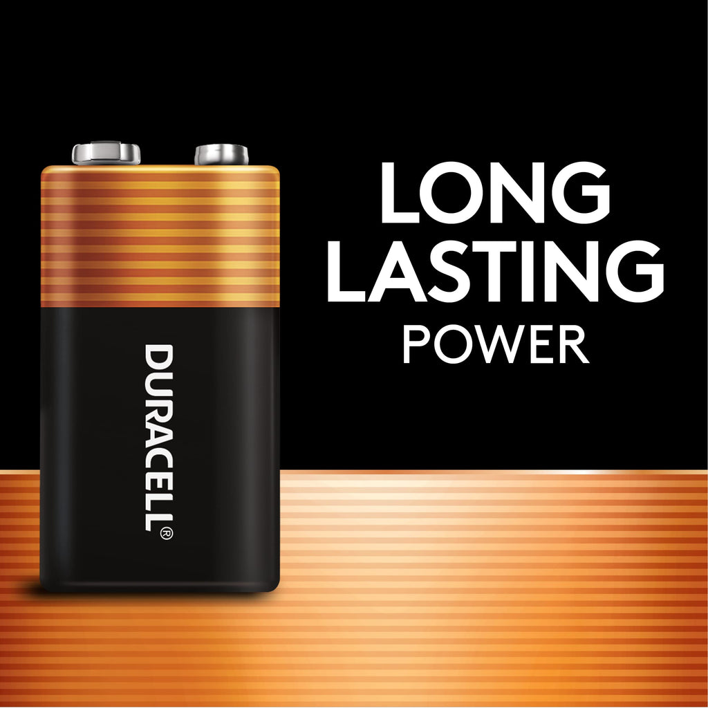 DURACELL Coppertop 9V Battery, 6 Count, Smoke Detector Battery