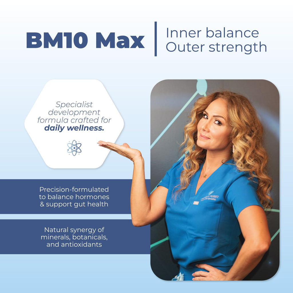 Michelle Peiret BM10 Max | Boron Supplement for Men & Women | Boron Complex with Zinc, Biotin 10,000 mcg, MSM, Silica, Saw Palmetto | Hair Skin & Nails + Trace Mineral Support | 60 Veg Capsules