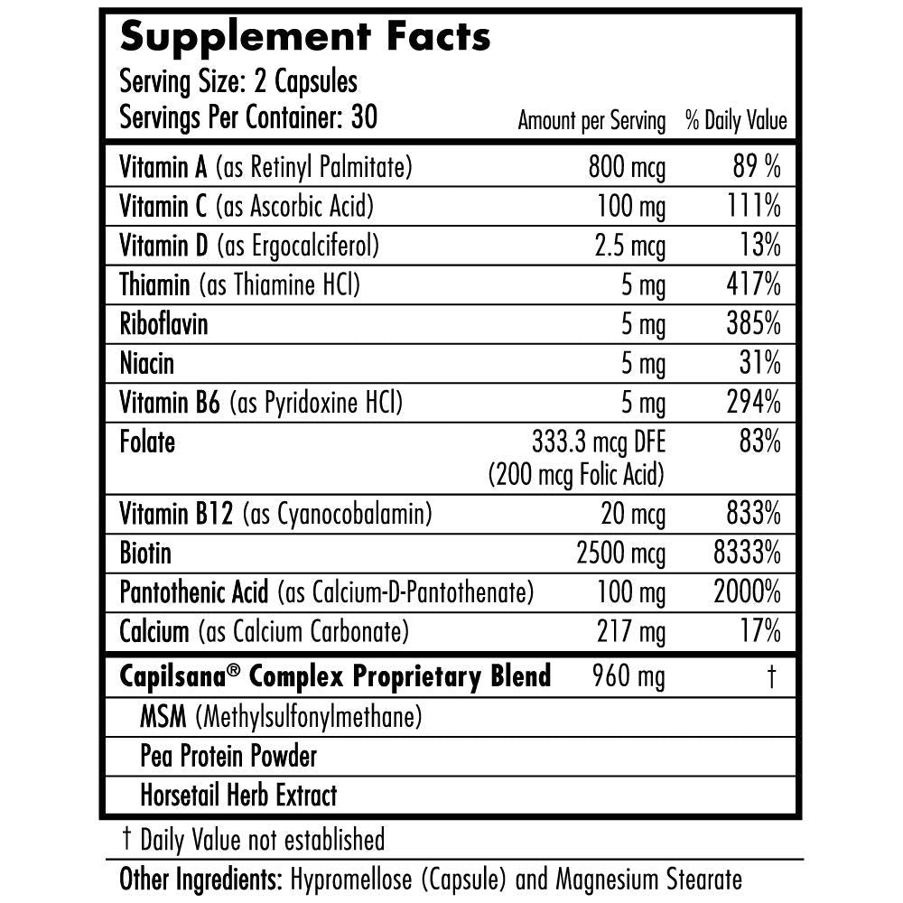 Hairfinity Hair Vitamins - Scientifically Formulated with Biotin, Amino Acids, and a Vitamin Supplement That Helps Support Hair Growth - Vegan - 120 Veggie Capsules (2 Month Supply)