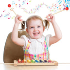 Lukmaa 6 Pcs Xylophone for Kids Wooden Xylophone with Mallets Musical Instrument Wood Baby Percussion Kit Christmas Birthday Gifts for Boys Girls Educational Preschool Instruments Toddler Toys