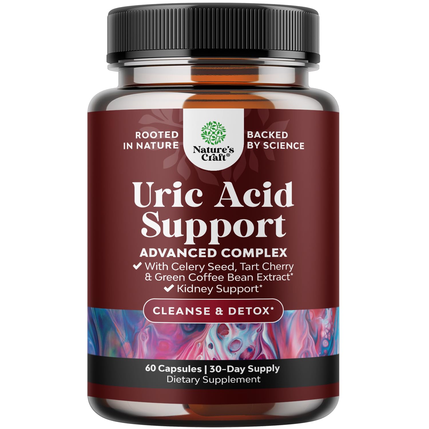 Green Coffee Bean Extract for Uric Acid Cleanse & Detox - Green Coffee Beans with Turmeric, Tart Cherry & Celery Seed for Adults - Daily Uric Acid Flush for Joints Support & Kidney Cleanser – 60 Ct