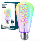Linkind Matter Smart Bulbs, ST19/ST58 E26 Led Bulb Compatible with Alexa, Smart Light Bulbs, WiFi Bulbs, RGBTW Color Changing Light Bulb, 2.4Ghz WiFi Bulb, 850 LM 1 Pack
