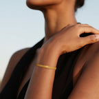 Gold Bracelets for Women, 18K Gold 925 Sterling Silver Mesh Bracelets