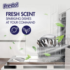Amazon Brand - Presto! Triple Action Dishwasher Pacs, Fresh Scent, 90 Count (Pack of 2)