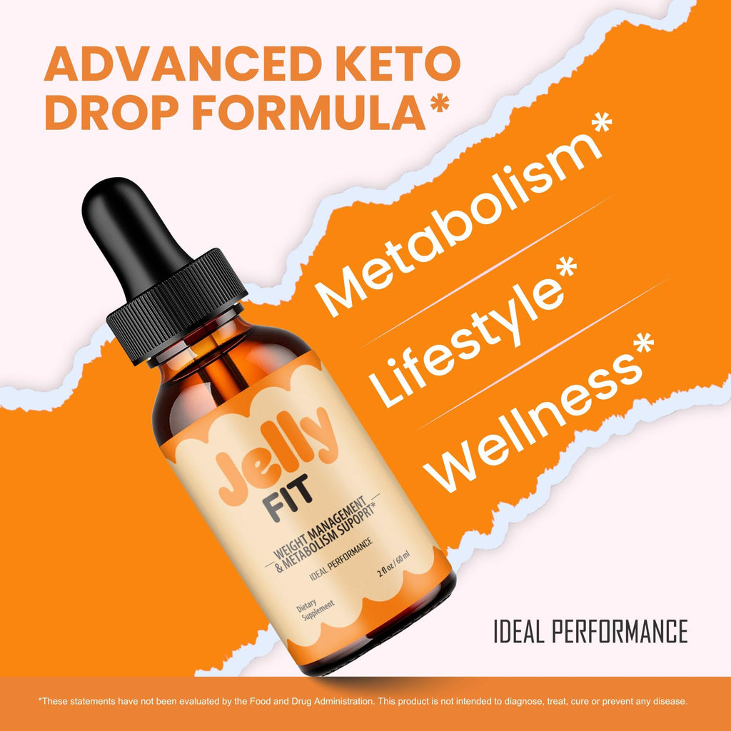 Jelly Fit Drops, Official JellyFit Supplement Drops with All Natural Ingredients - Maximum Strength, Advanced Formula Overall Health & Wellness, Premium Jelly Fit Droppers Support Reviews (2 Pack)