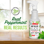 Mighty Mint Peppermint Oil Ant Killer Spray – Natural Ant Repellent for Indoor & Outdoor Use – Plant-Based Insect & Pest Control – 16 oz