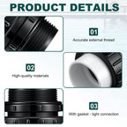 Briwooody 4 Pcs MIP x 2" Hi Temp Unions Compatible with Pentair Whisperflo Pool Pump Compatible with Intelliflo Pump 2" PVC Pool Pump High Temp Unions for Pool Pump