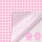 100pcs Waxed Deli Paper Sheets, 7x7" Food Basket Liners for Sandwiches, Burgers. Pink Checkered Deli Wrap Wax Paper Sheets by Neyimqr