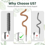 3 Pack Moss Pole, 50 Inch Monstera Plant Support, Tall Moss Poles for Climbing Plants Indoor DIY, Coco Coir Plant Pole Moss Plant Stick Support Stake Kit for Potted Plants, Pothos, Philodendron