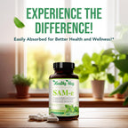 HealthyWayRx 500mg SAM-e Supplement - High Strength 500mg S-Adenosyl-L-Methionine Capsules for Brain Liver and Mood Support - Non-GMO High Absorption Same Supplement (180 Capsules)