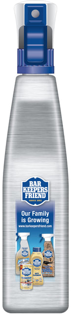 Bar Keepers Friend Stainless Steel Cleaner and Polish Spray (2 x 25.4 oz) Removes Oily Fingerprints, Hard Water Stains, Grime & Food Debris without Scratching or Dulling Appliances & Surfaces